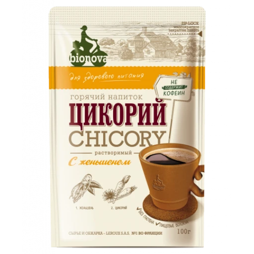Цикорий Бионова растворимый с женьшенем 100 гр