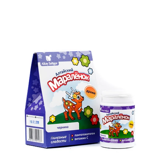 Драже Мараленок с пантогематогеном и черникой 70 гр