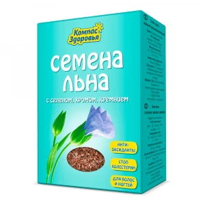 Семена льна с селеном, хромом и кремнием 200 гр