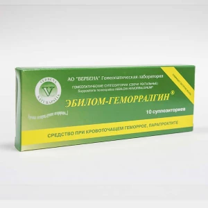 Эбилом-Геморрологин свечи №10