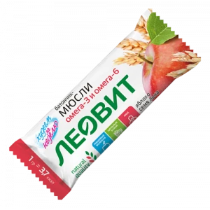 Батончики мюсли яблоко, лен 30 гр