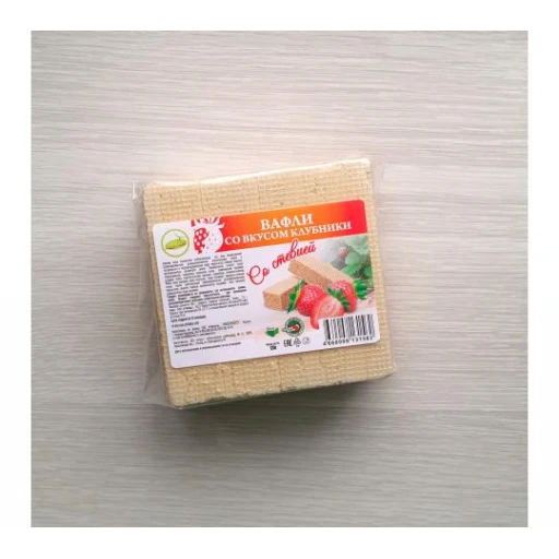 Вафли на стевии со вкусом клубники 120 гр
