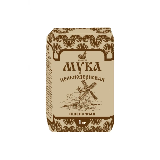 Мука пшеничная обойная (цельнозерновая) 1кг