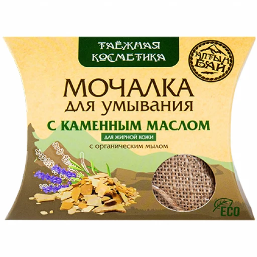 Мочалка для умывания с каменным маслом 60 гр